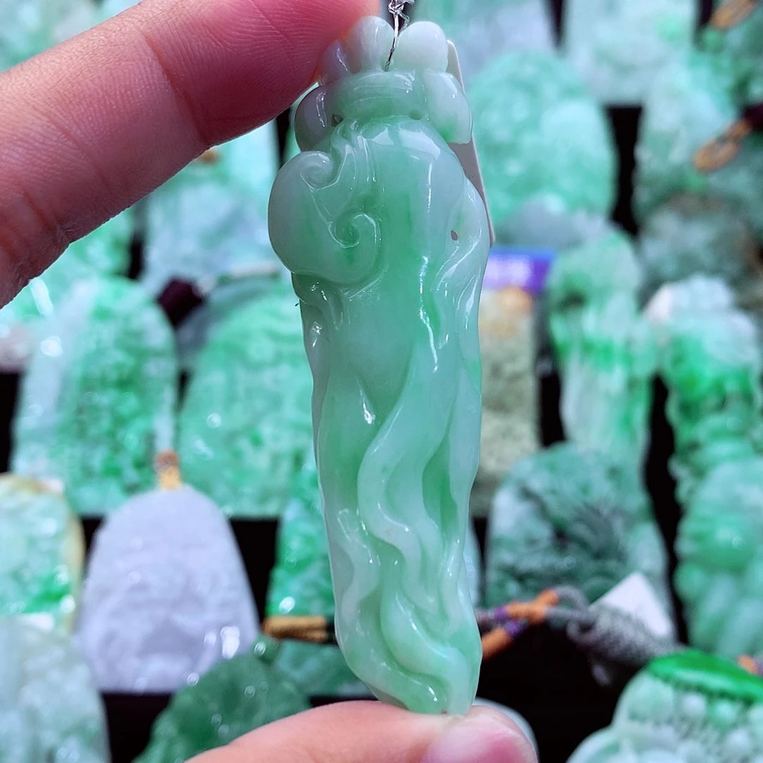 天然A货翡翠人参