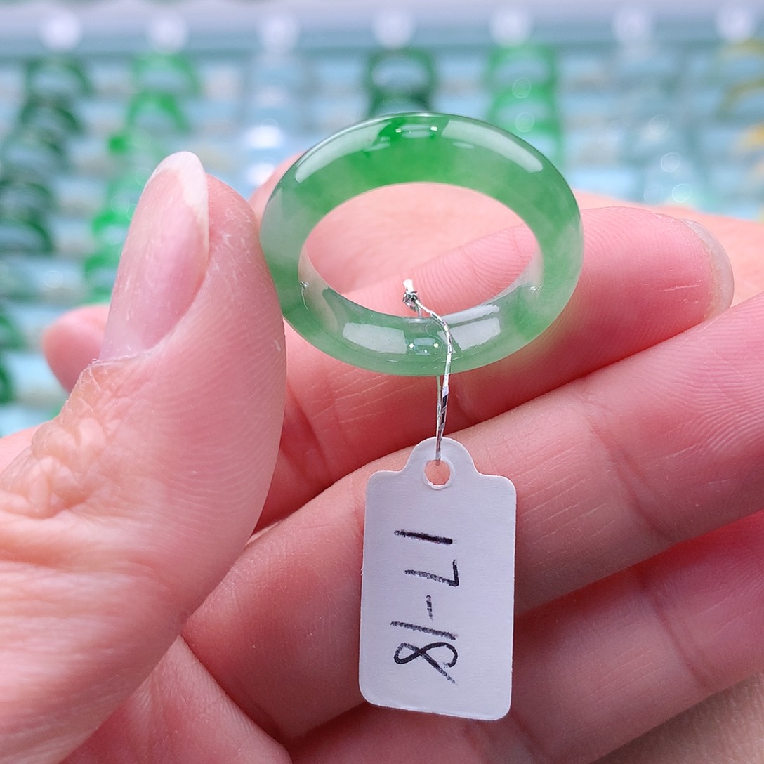 翡翠戒指未镶嵌A货缅甸翡翠