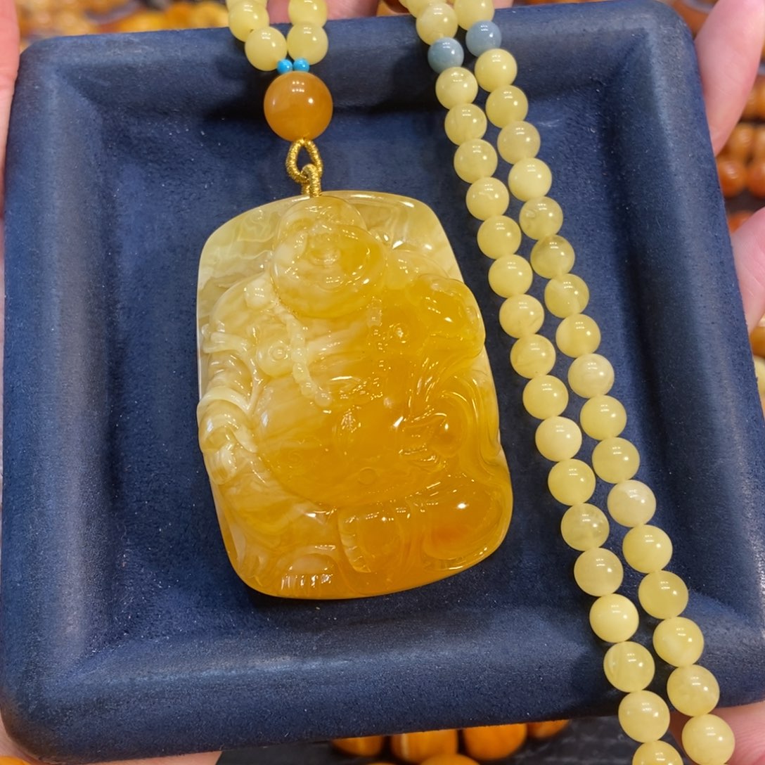 蜜蜡颈饰未镶嵌蜜蜡