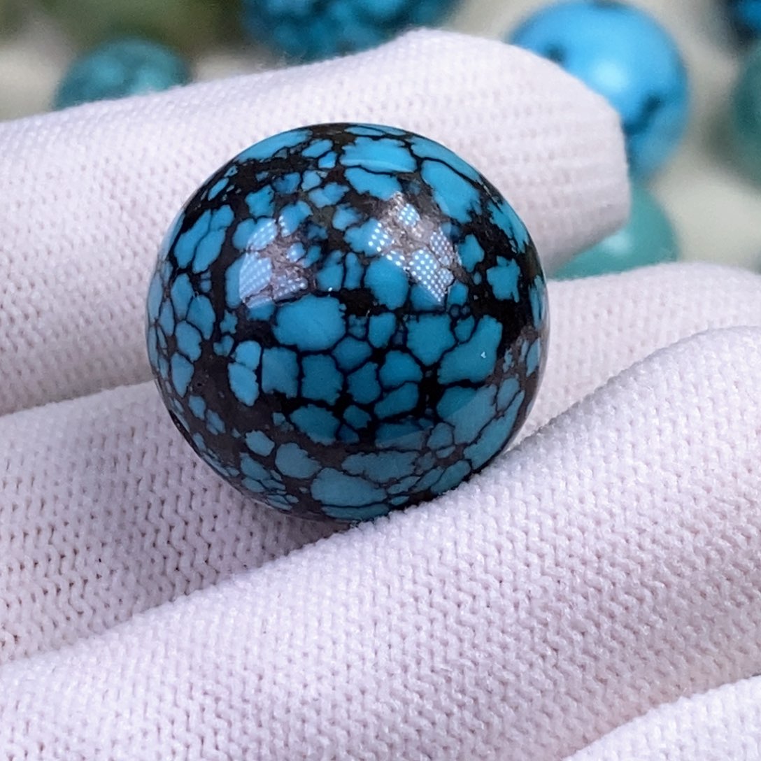 绿松石乌兰花圆珠21.7mm未镶嵌