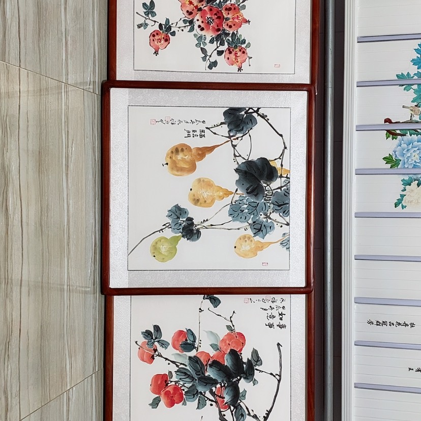 【闪购商品】国画书画作品带框65×65厘米