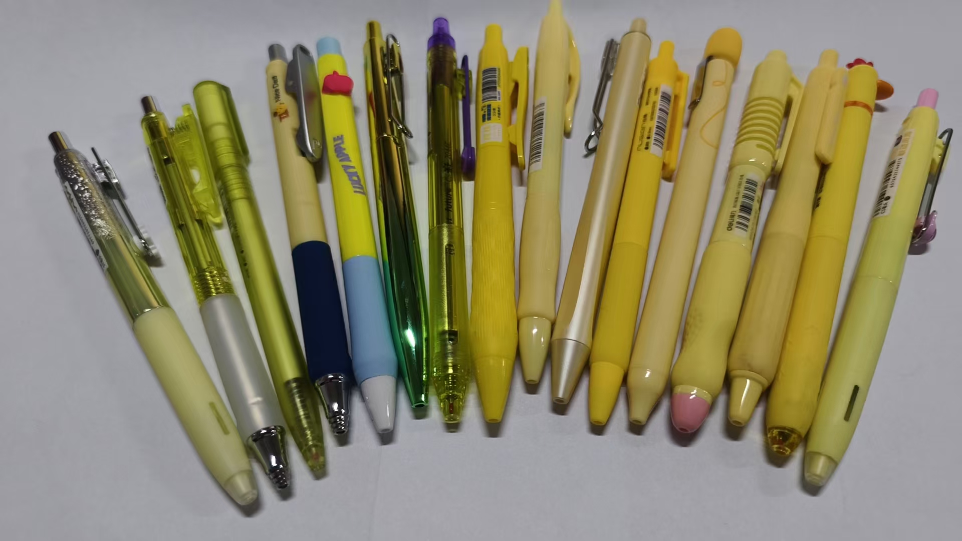 【直播668】ZBJZHB-74黄色系套装黑色笔芯 中性笔套装