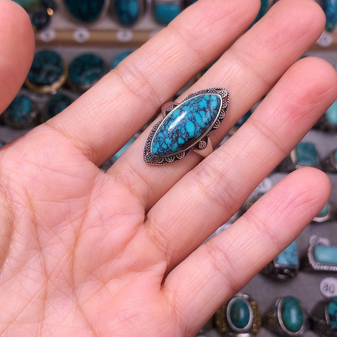 绿松石挂件银S925镶嵌清****）