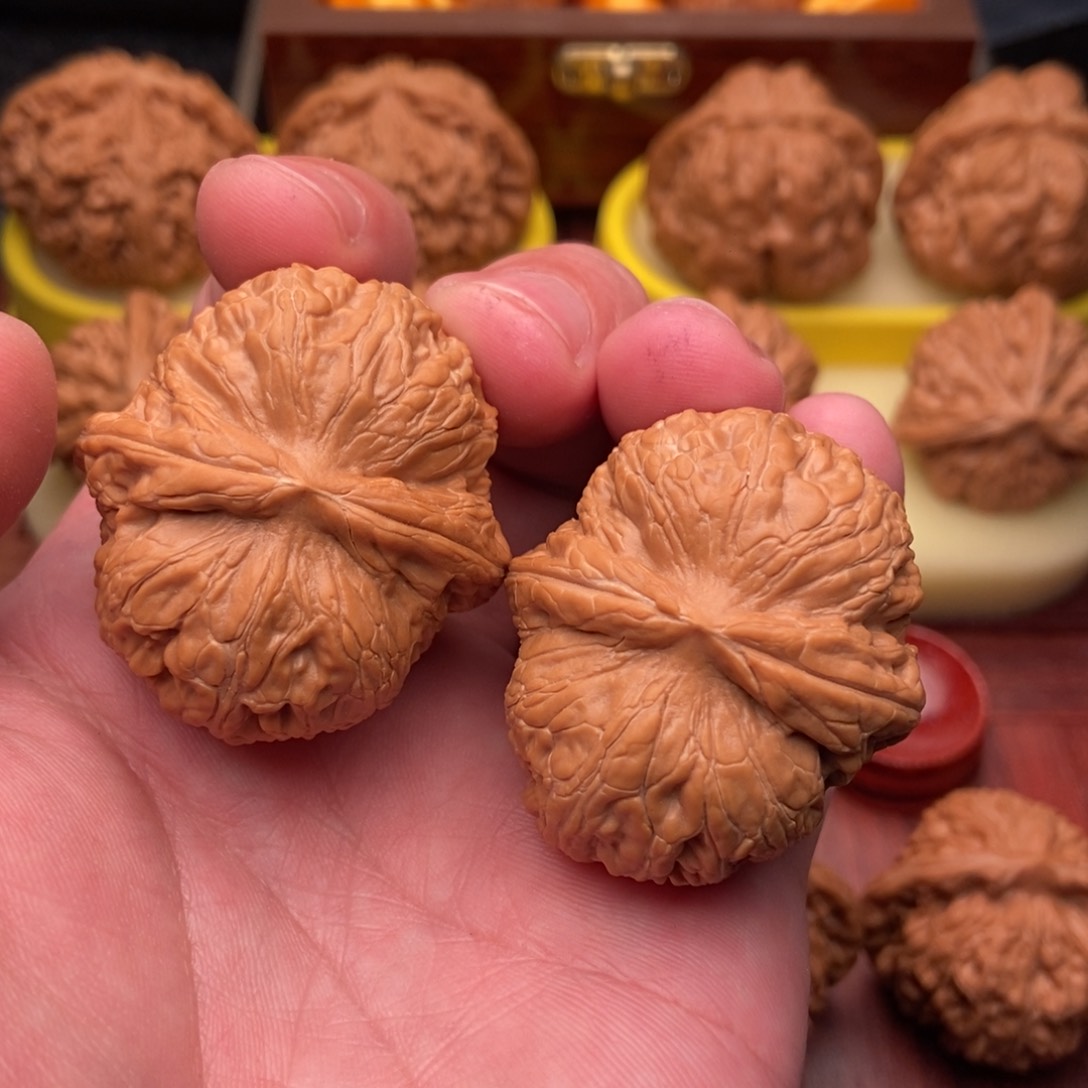 桃核把件若**惜粗筋大元宝42