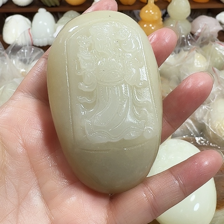 勿***忘砖雕石头手把件不退不换