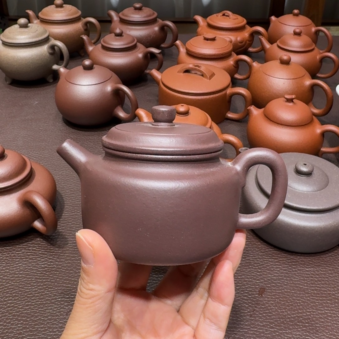 征***途茶壶紫砂紫泥德中微瑕150cc