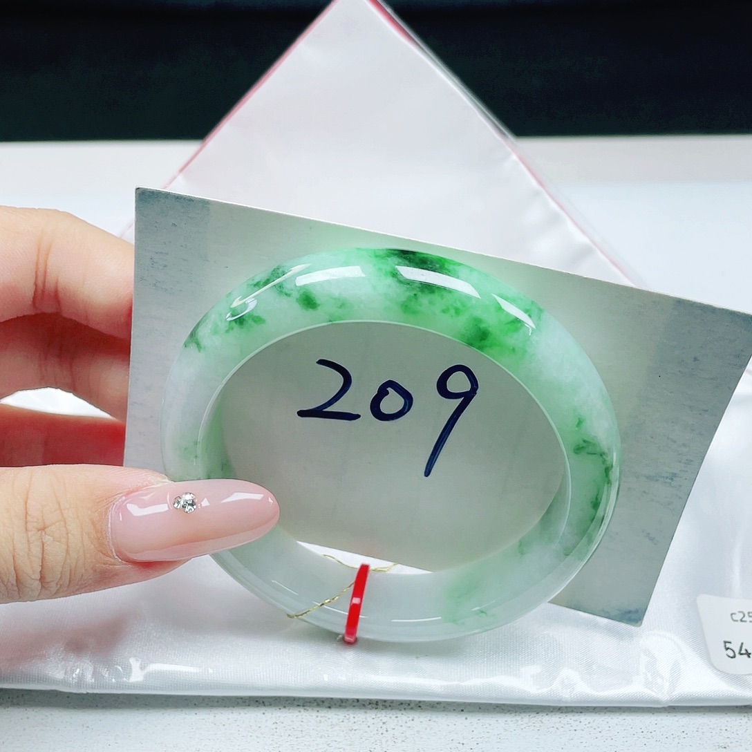 翡翠未镶嵌手镯 正圈54+