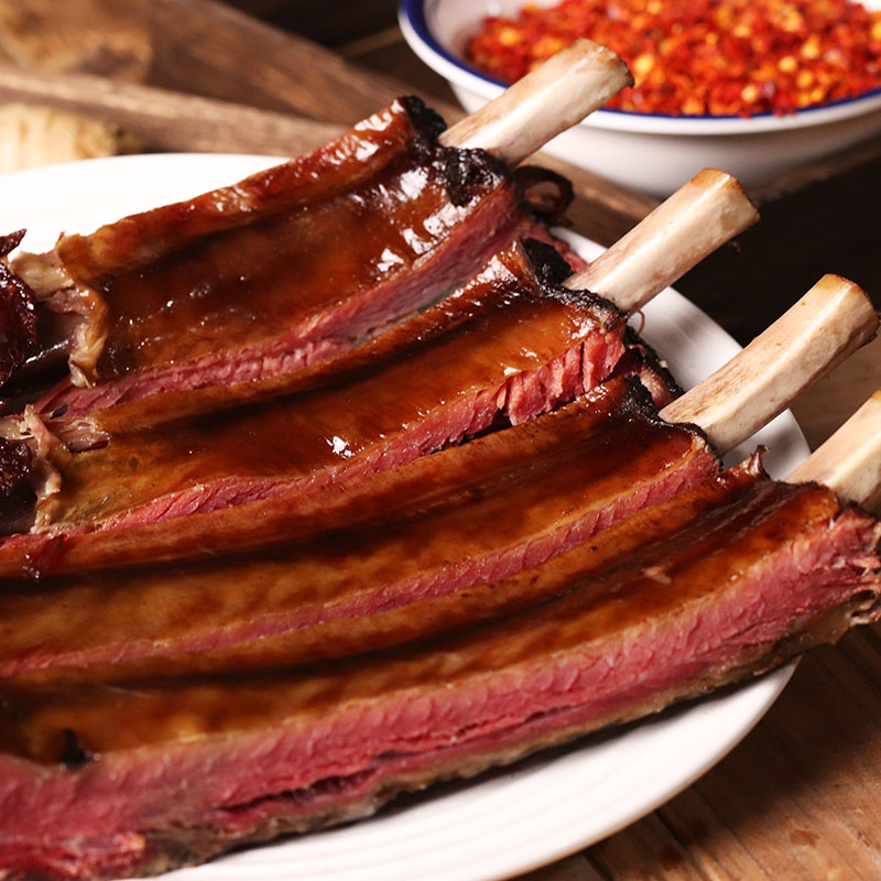 寻稀恩施柴火烟熏散养腊排骨1斤腊肉腊味咸肉直排子排中排小排