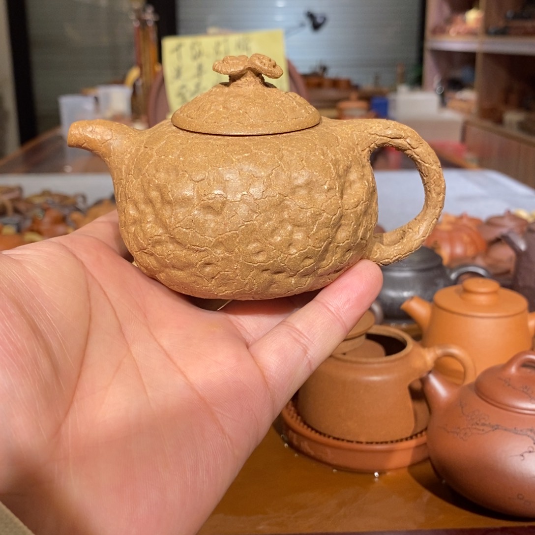 紫砂茶壶段泥精工半手供春200cc