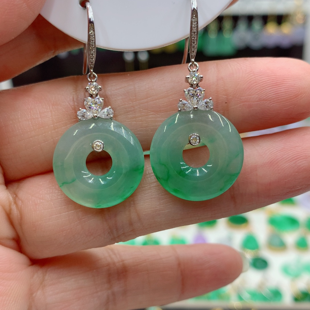 花****翡翠18K金镶嵌戒指