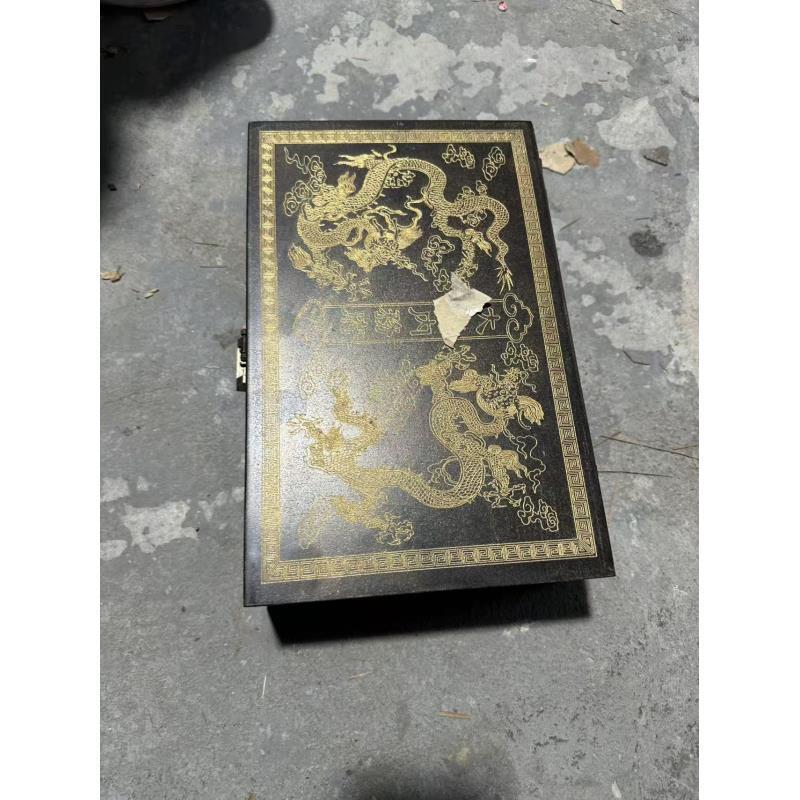 精品摆件双龙方盒摆件