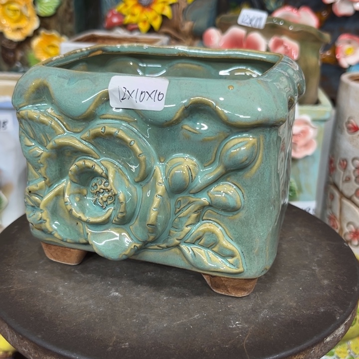 紫砂花盆粗陶材质多肉花盆