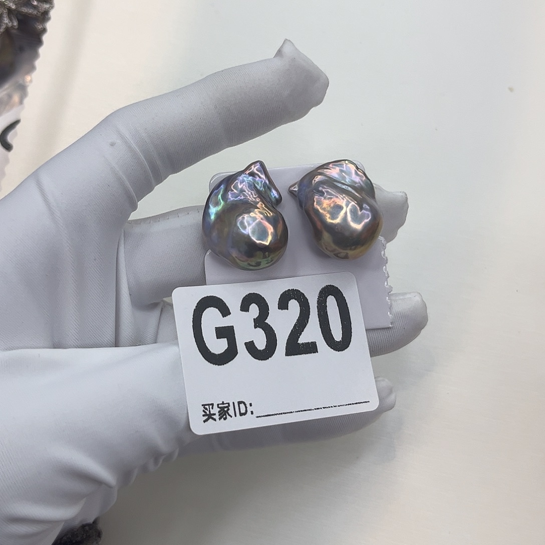 银S925镶嵌淡水珍珠耳饰