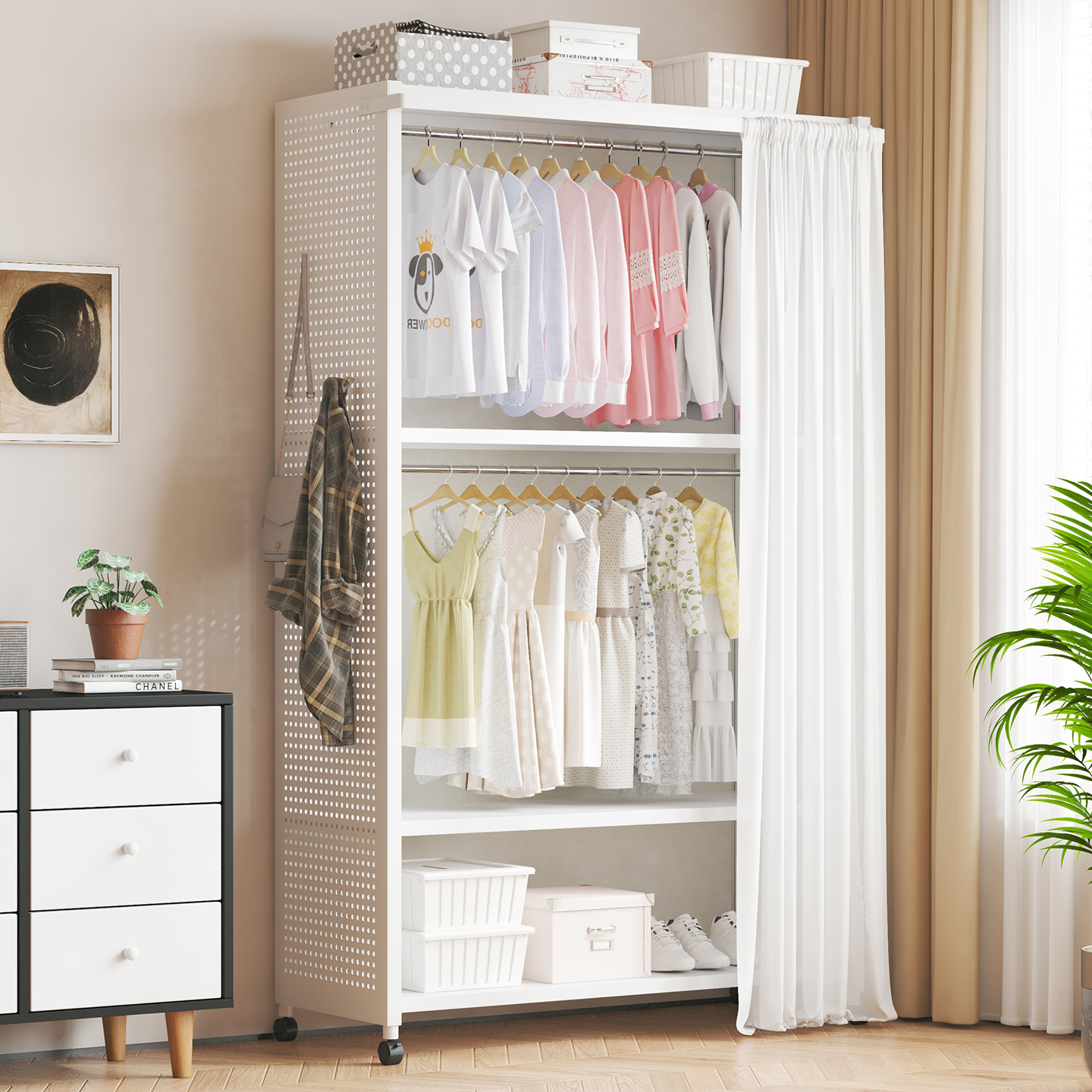 货架衣柜家用2025新款落地衣帽架晾衣架简约大衣橱柜衣帽间