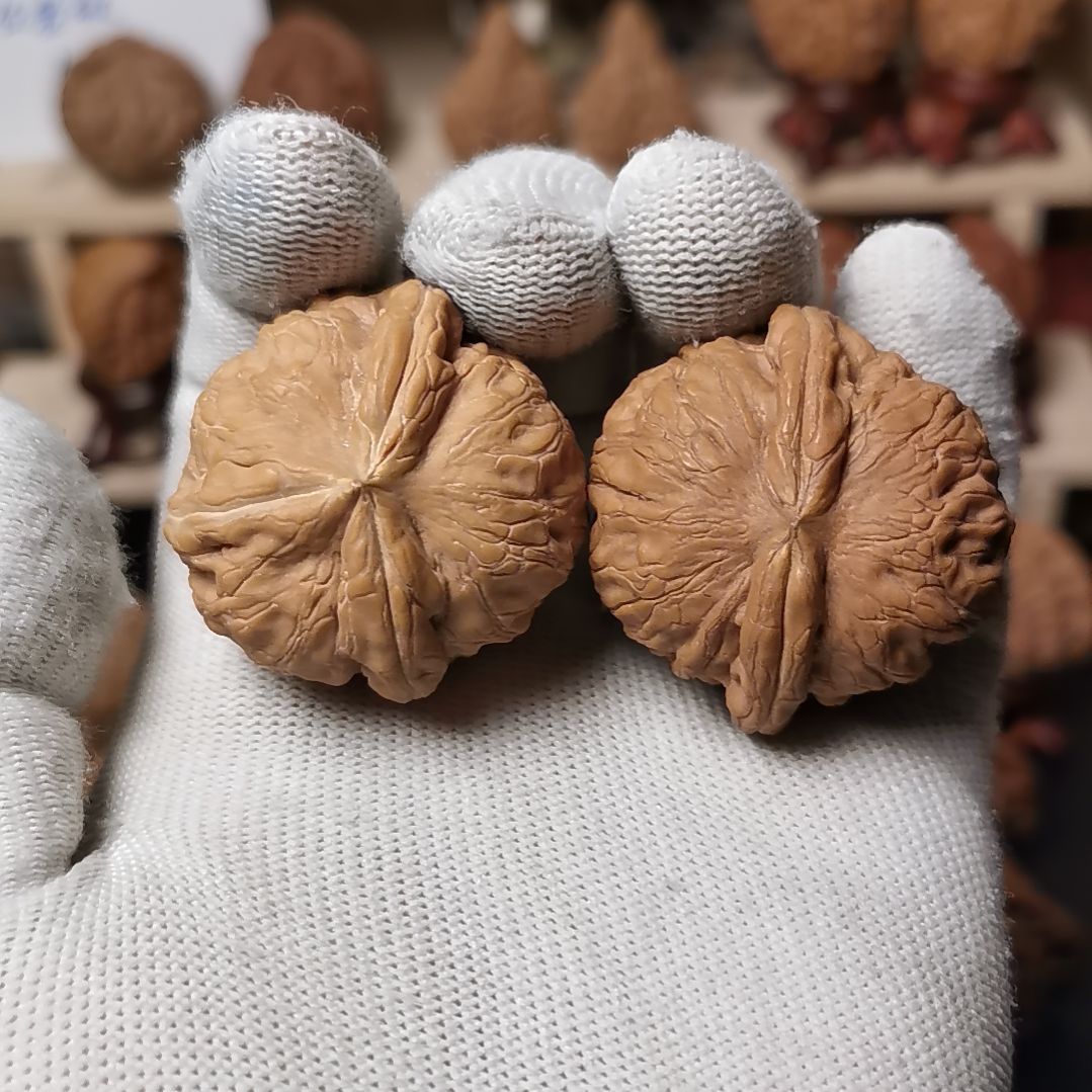 核桃文玩核桃高端小众元宝两棱半40尺全品