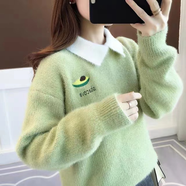 《高货~刺绣》超软超柔--2025年冬季新款针织毛衣时尚洋气A318