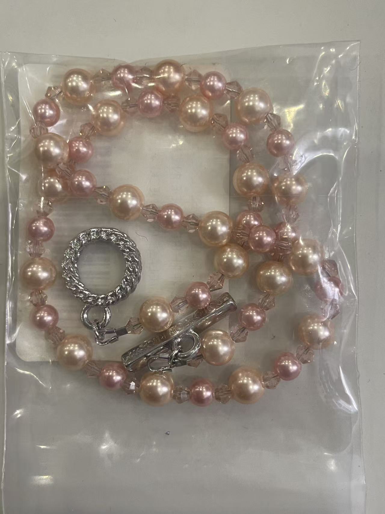 非金属仿珍珠项链 项链链子饰品颈链时尚百搭单圈两圈