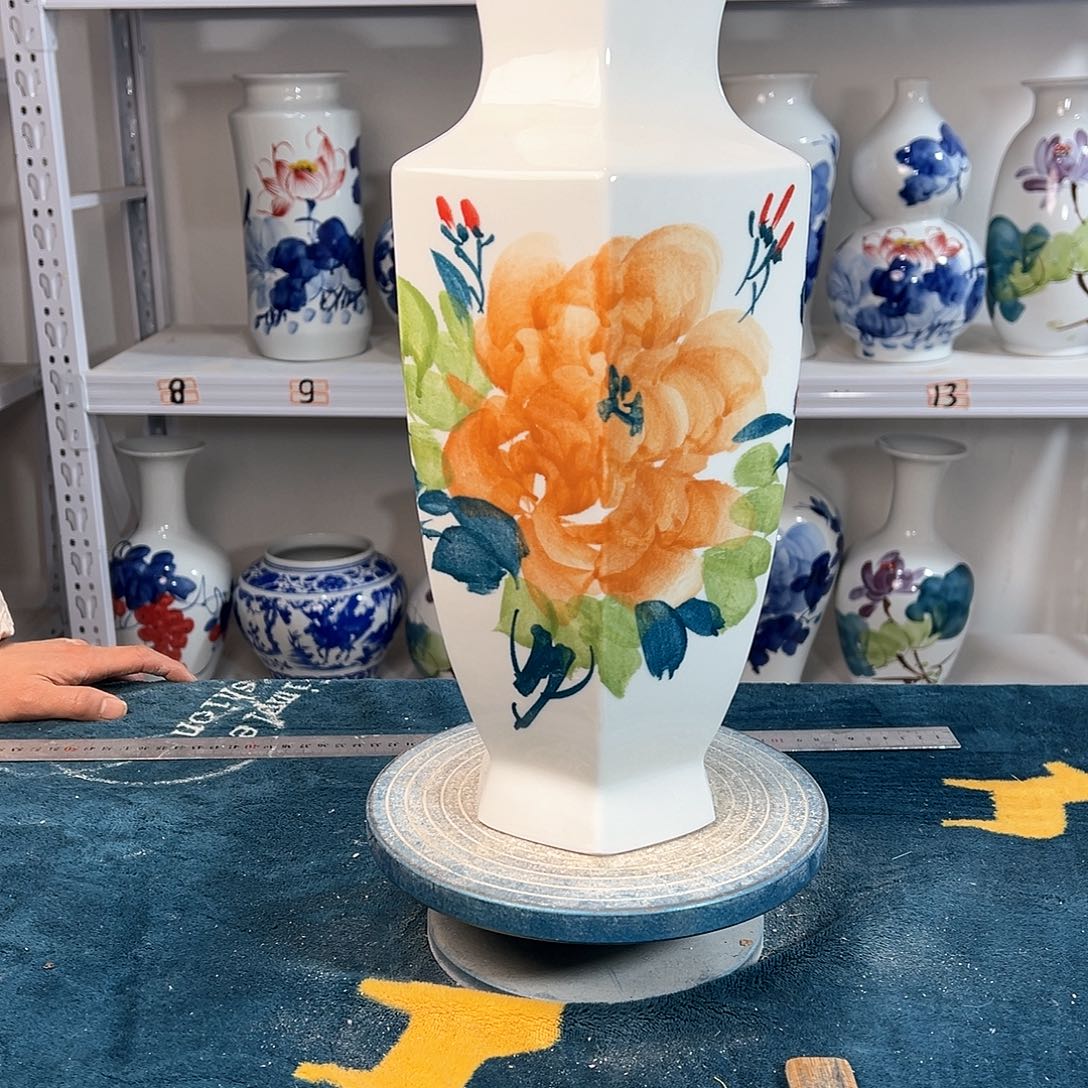 摆件景德镇陶瓷6黄牡