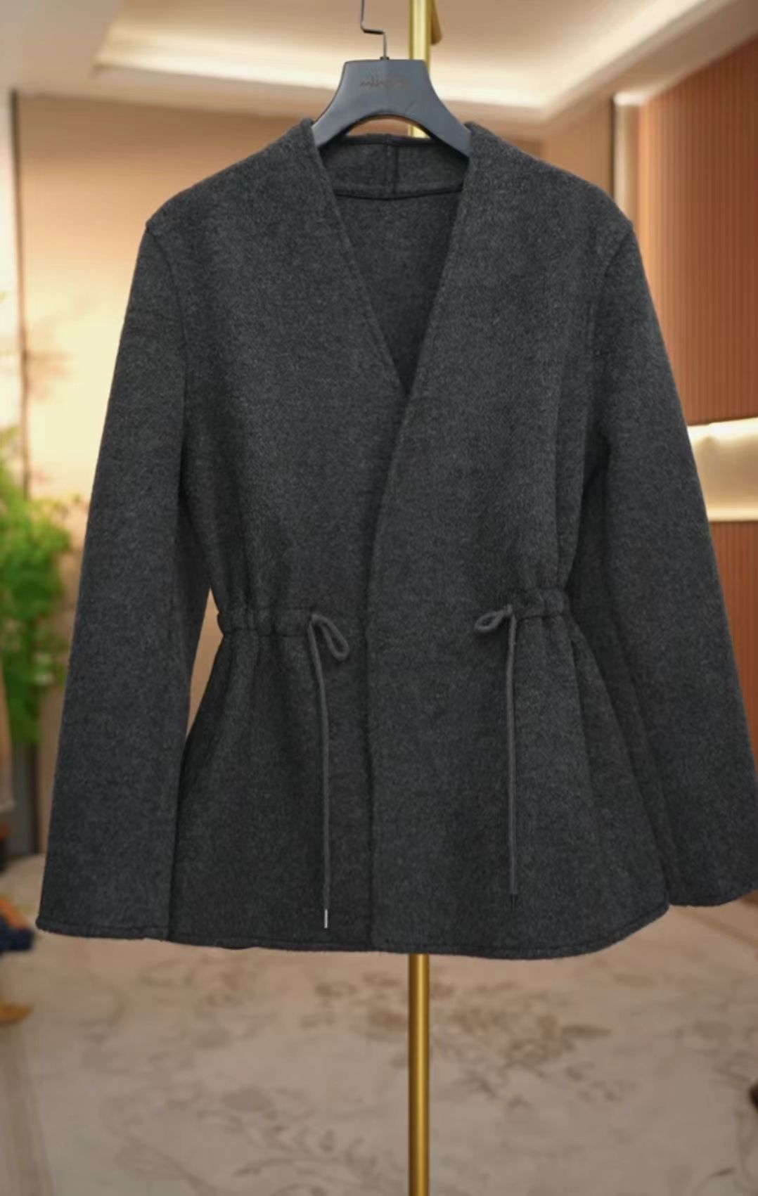 2025秋冬新款双面羊毛外套女气质宽松百搭系休闲(短款)2580