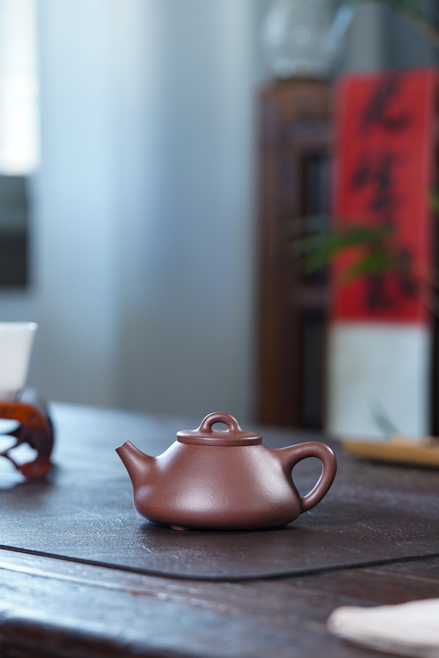 【禅砂居】子冶石瓢壶_180cc_手工泥紫泥_全手工_宜兴原矿紫砂茶壶