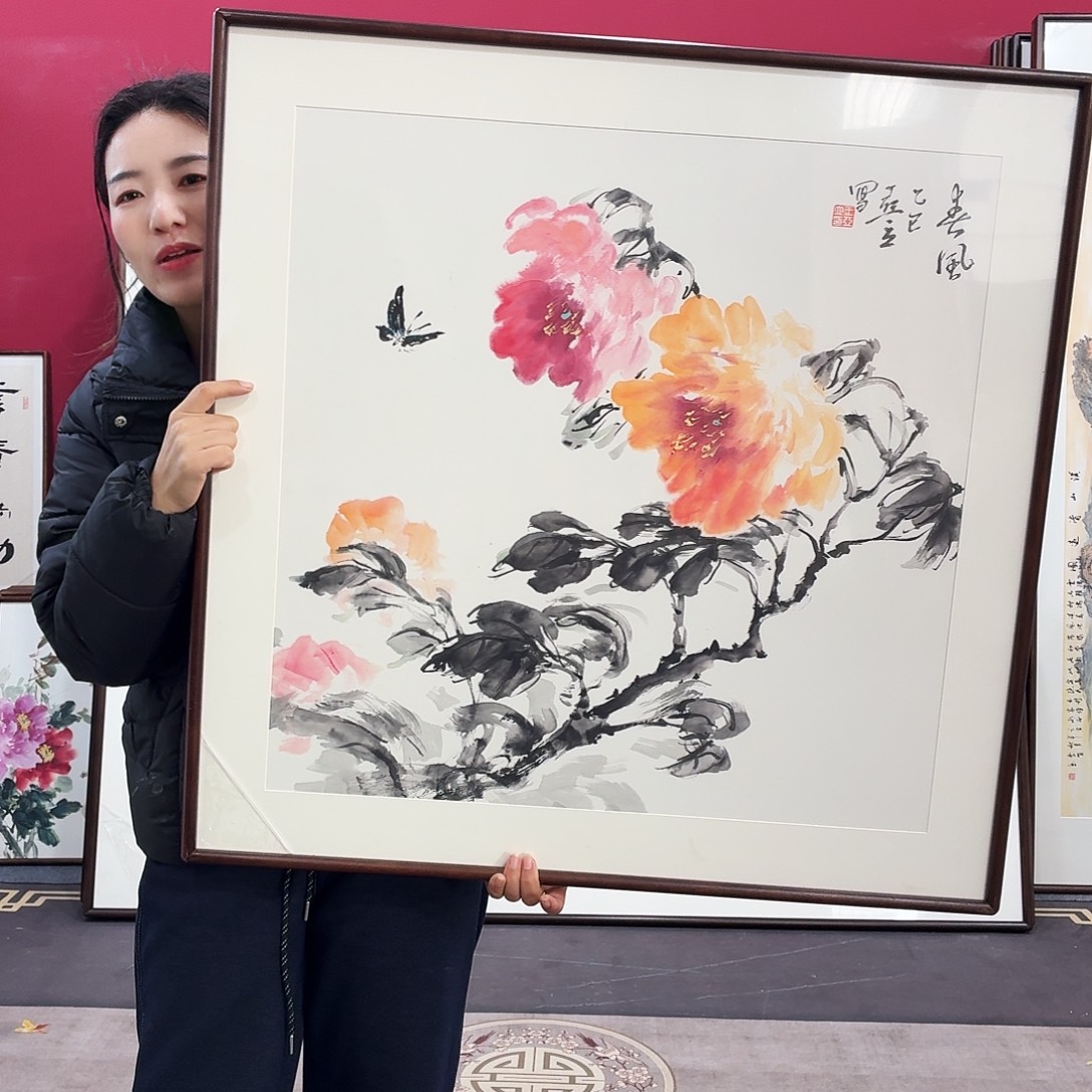 国画手绘作品80-80尺寸
