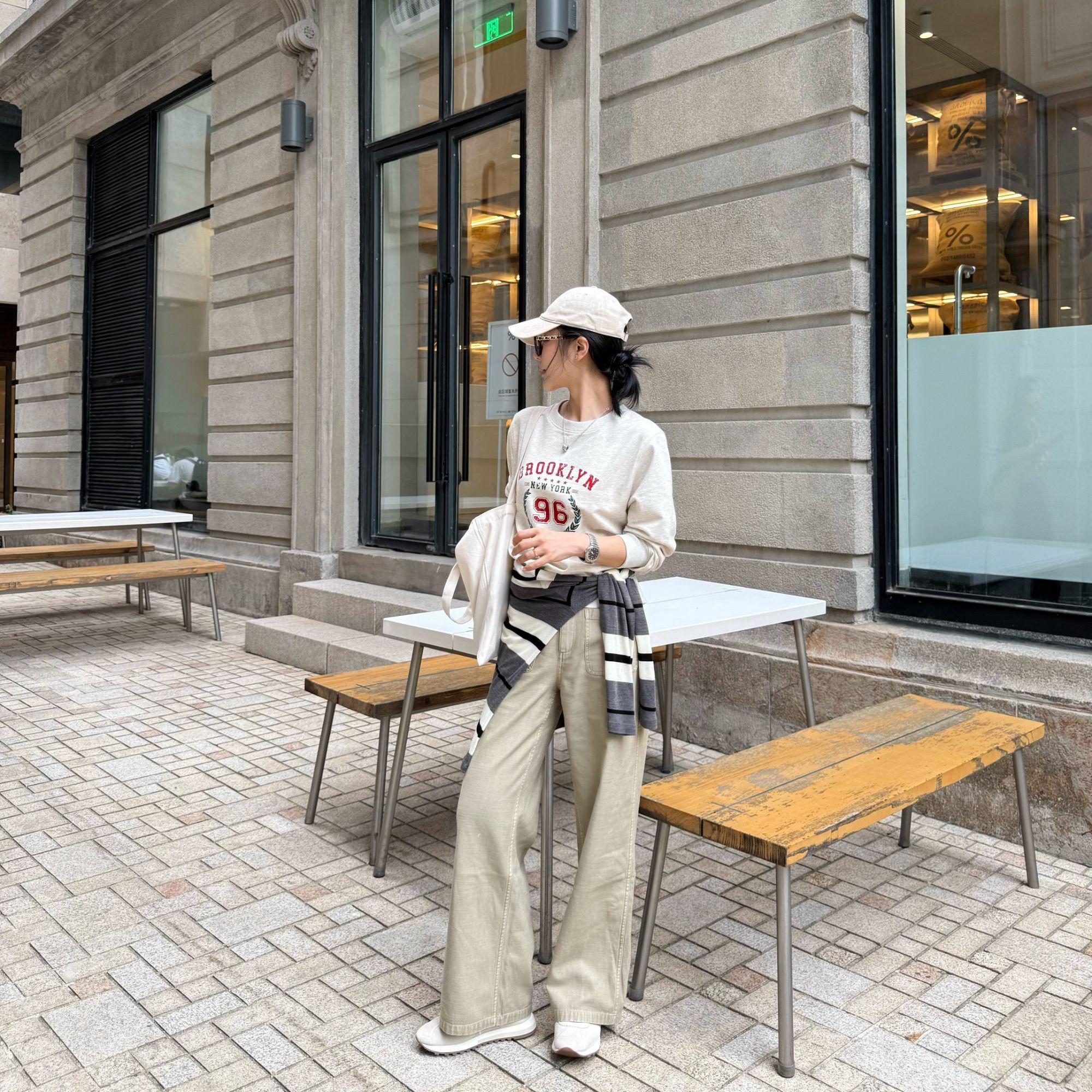 “古着旧调”纯棉双口袋直筒洗水百搭休闲牛仔裤 OFLAMLAM M25N8022