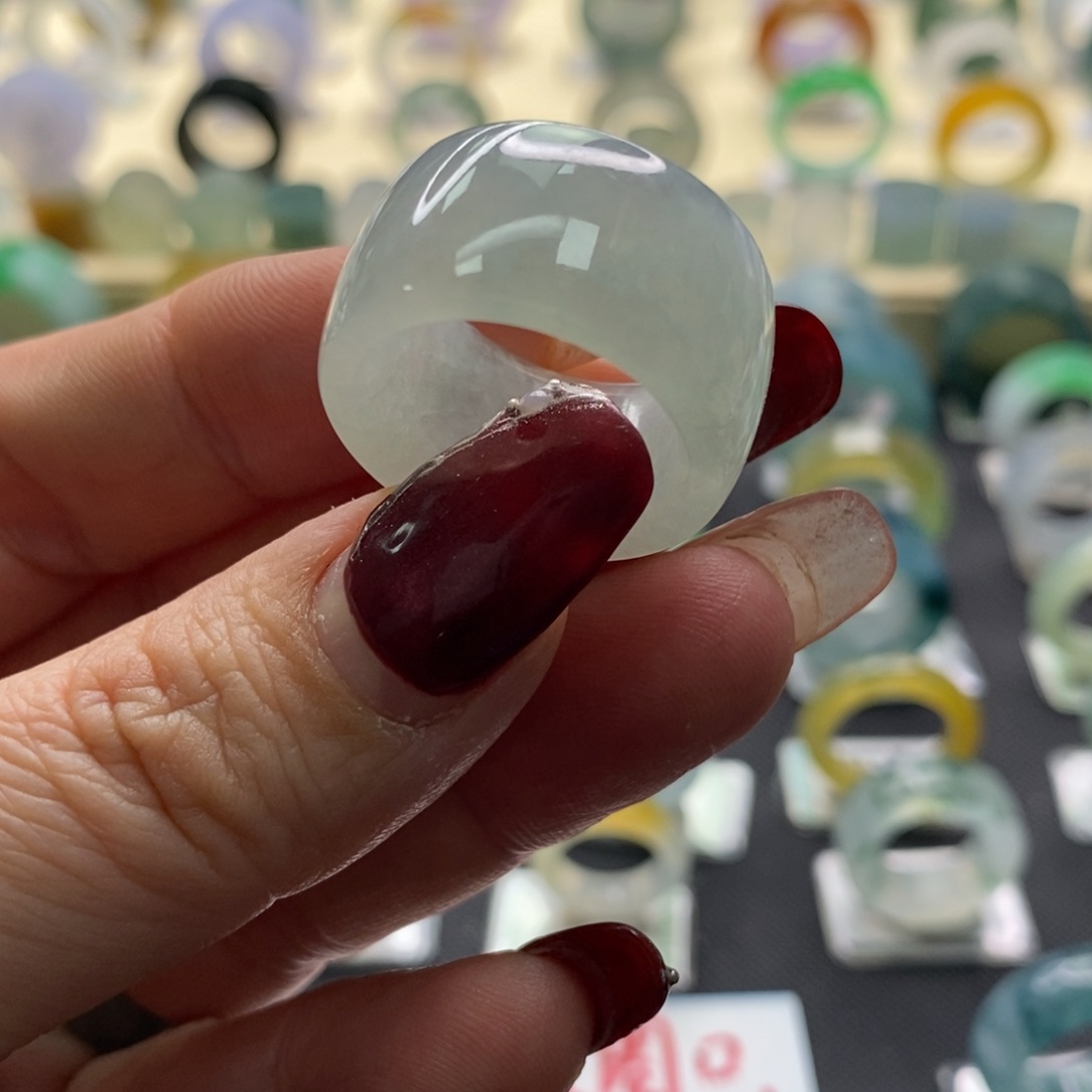 翡翠戒指未镶嵌翡翠戒指15.5