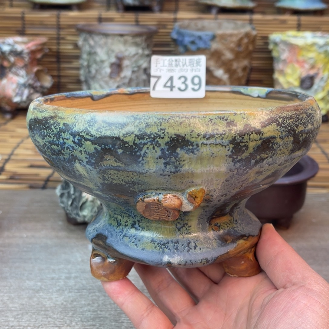 手工花盆默认瑕疵完美者勿拍