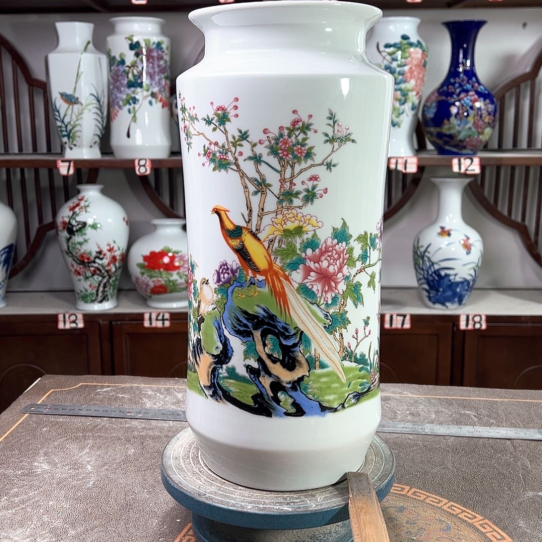 摆件陶景德镇陶瓷书富贵