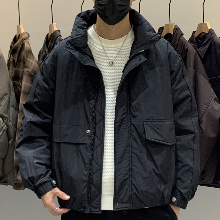 轻薄外穿保暖韩版男士百搭潮流风连帽收口袖