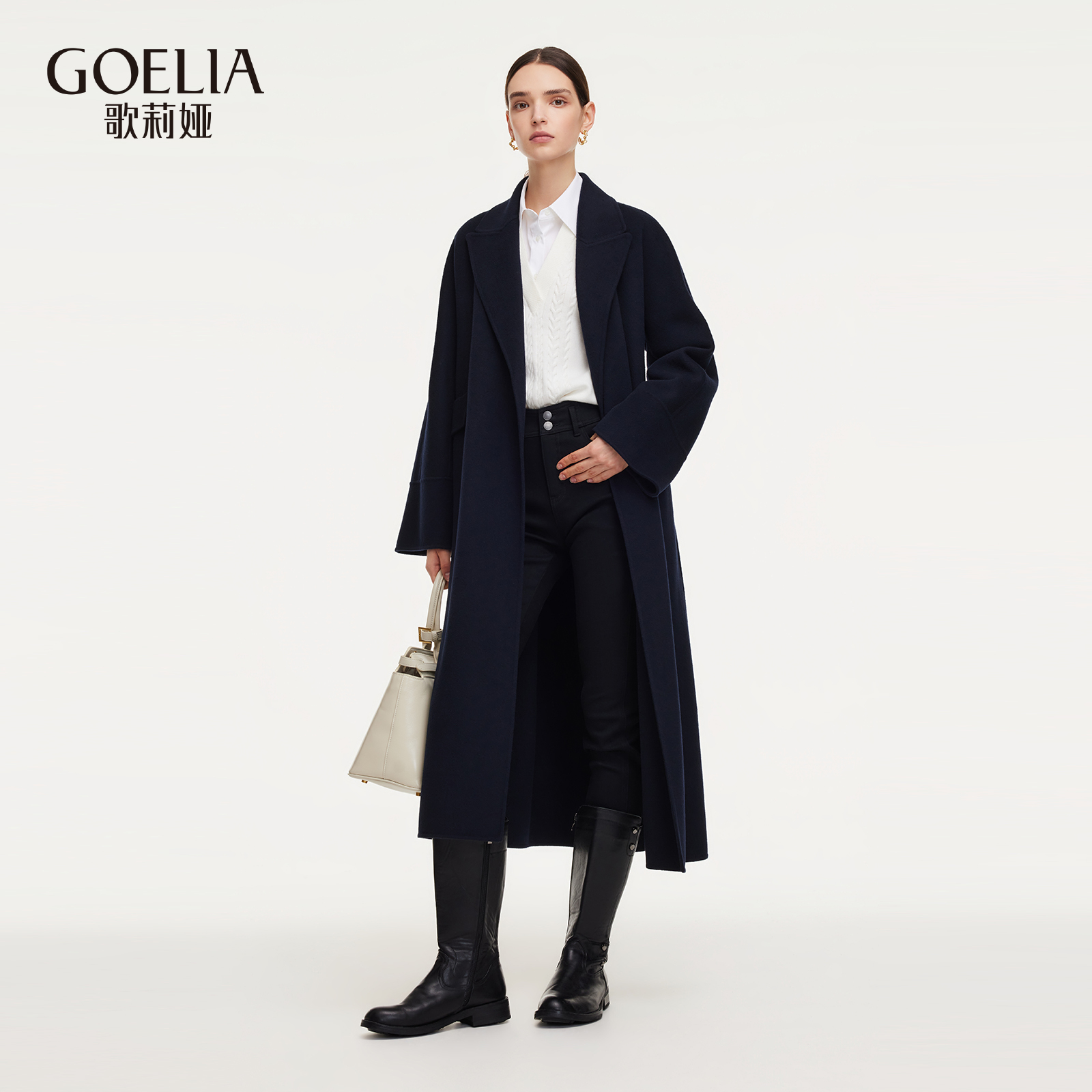 歌莉娅 冬季新品  针织毛呢大衣男女同款  1EDL6N1J0