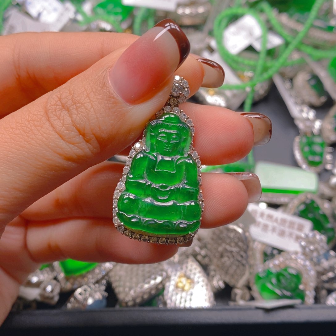 翡翠颈饰银S925镶嵌888888888888888