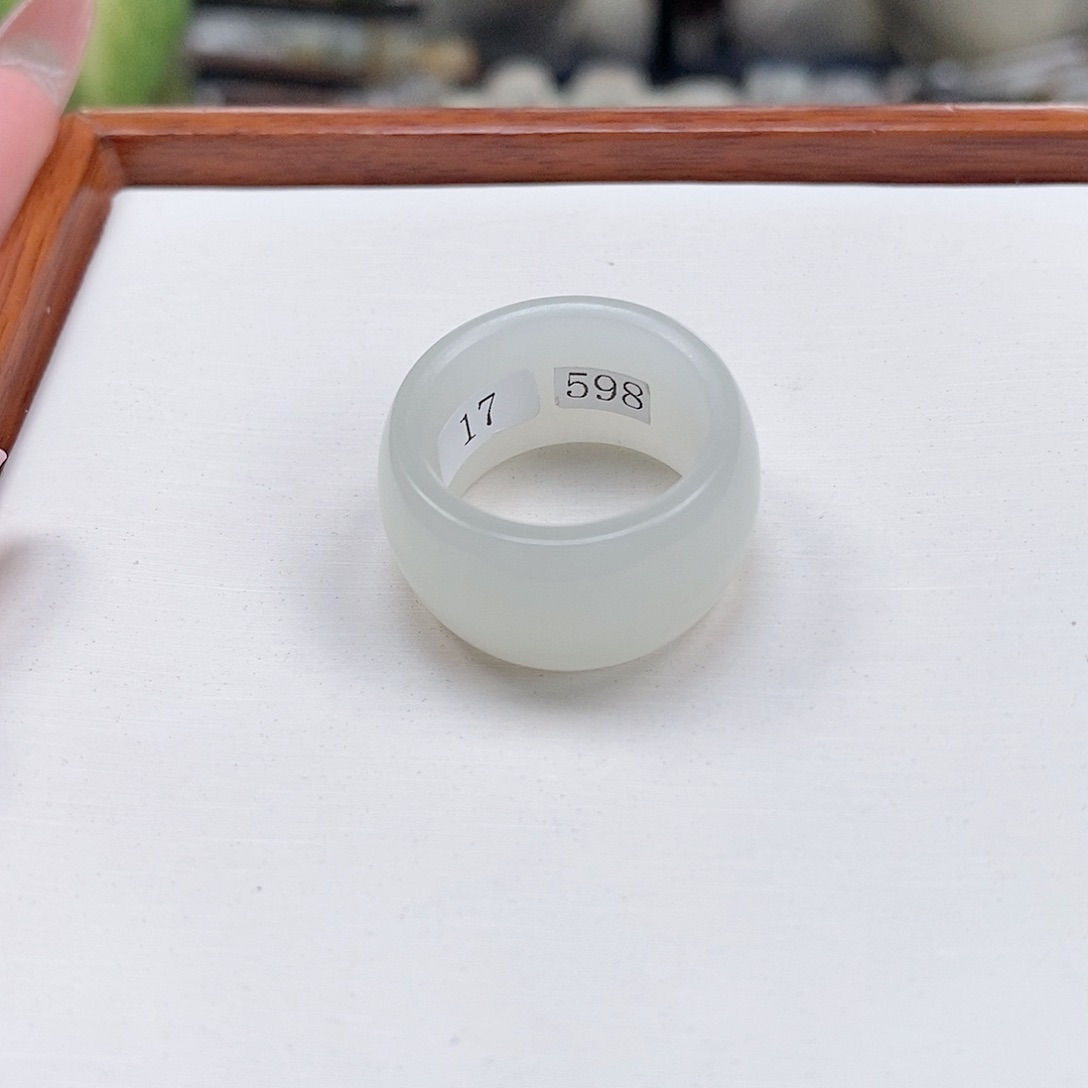 和田玉戒指未镶嵌陈*专拍9-18.3