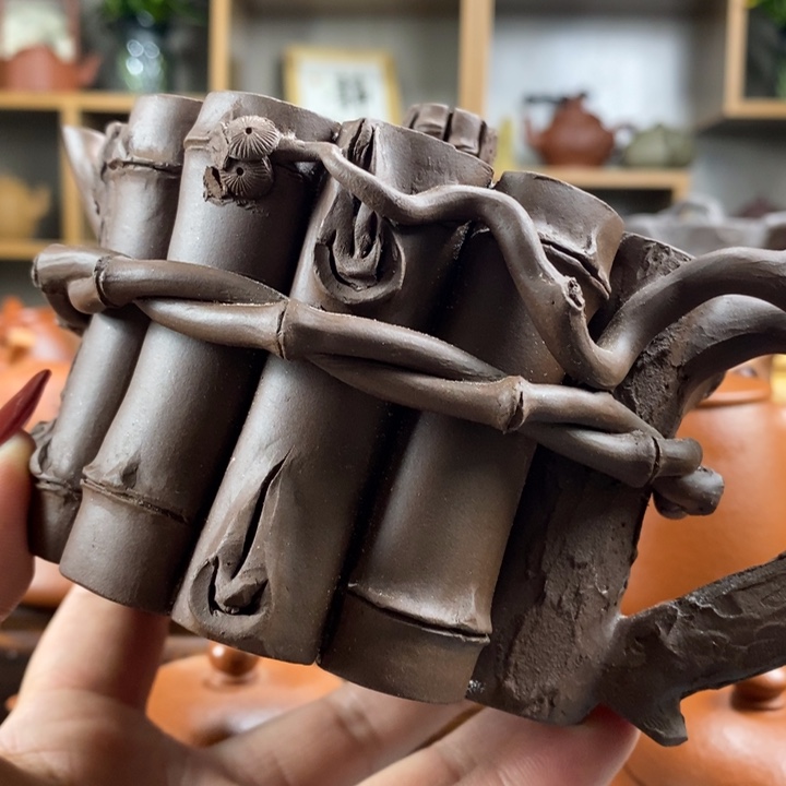 紫砂茶壶冠*阁原矿紫砂壶