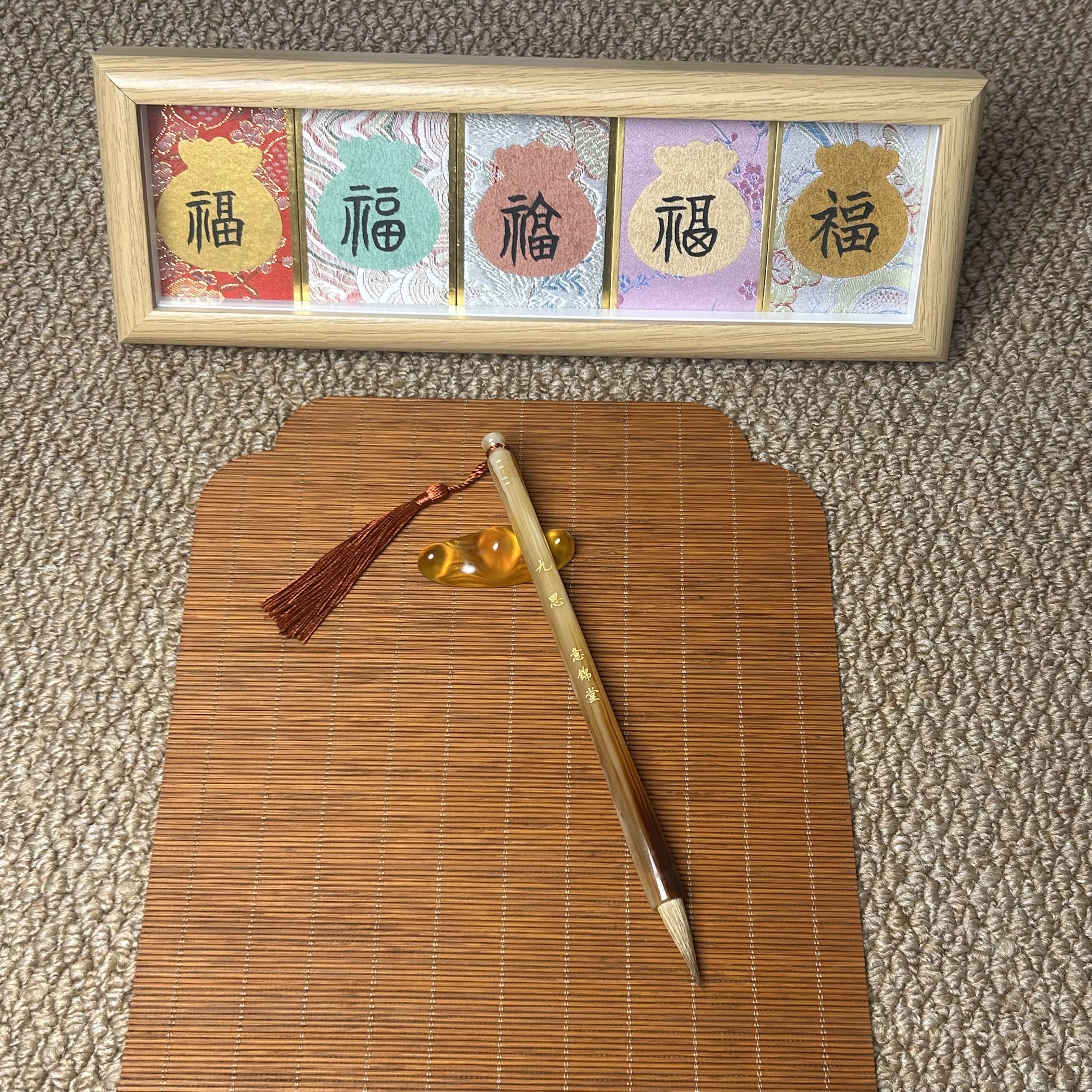 意锦堂【九思】狼毫 专业级 精品纯白牛角笔杆毛笔   纯料狼毫