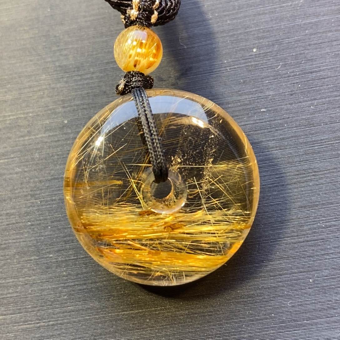 水晶颈饰未镶嵌发晶平安扣