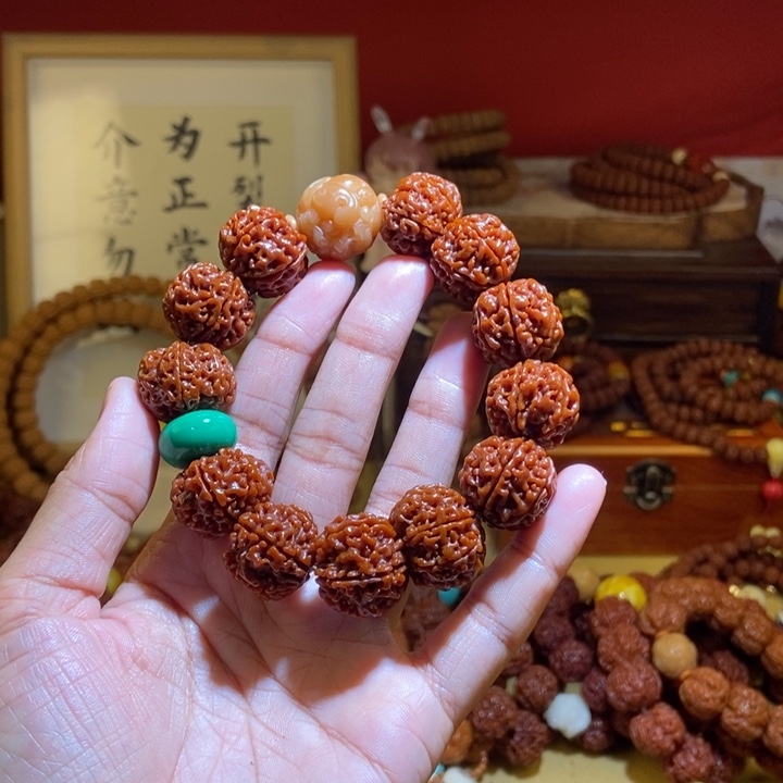 吊坠金刚菩提196玉化貔貅绿扣
