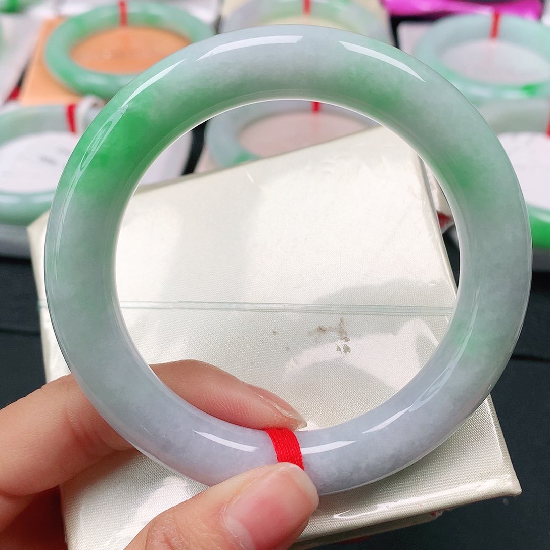 翡翠手镯（圆镯）未镶嵌天然翡翠手镯55