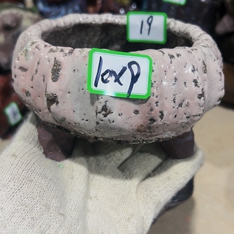 红陶粗陶花盆手工