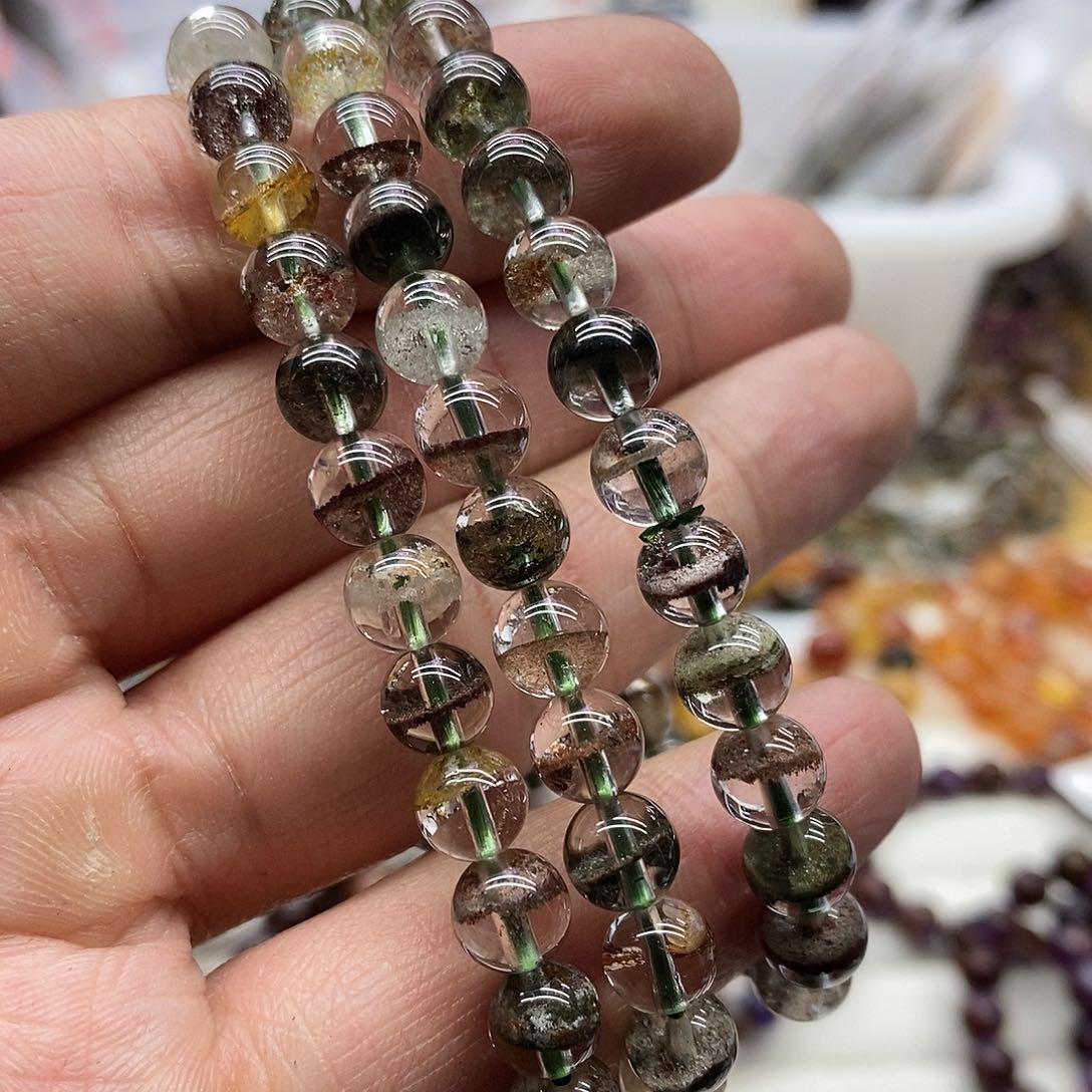 水晶手链未镶嵌多样性发货发一条