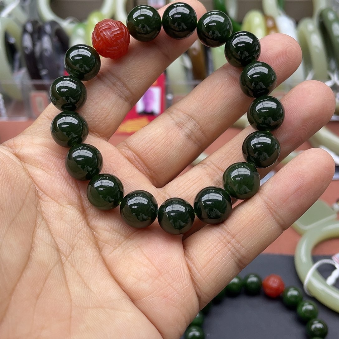 和田玉未镶嵌手链卡12