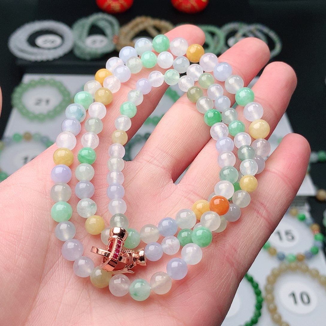 翡翠手串未镶嵌雷***?翡翠