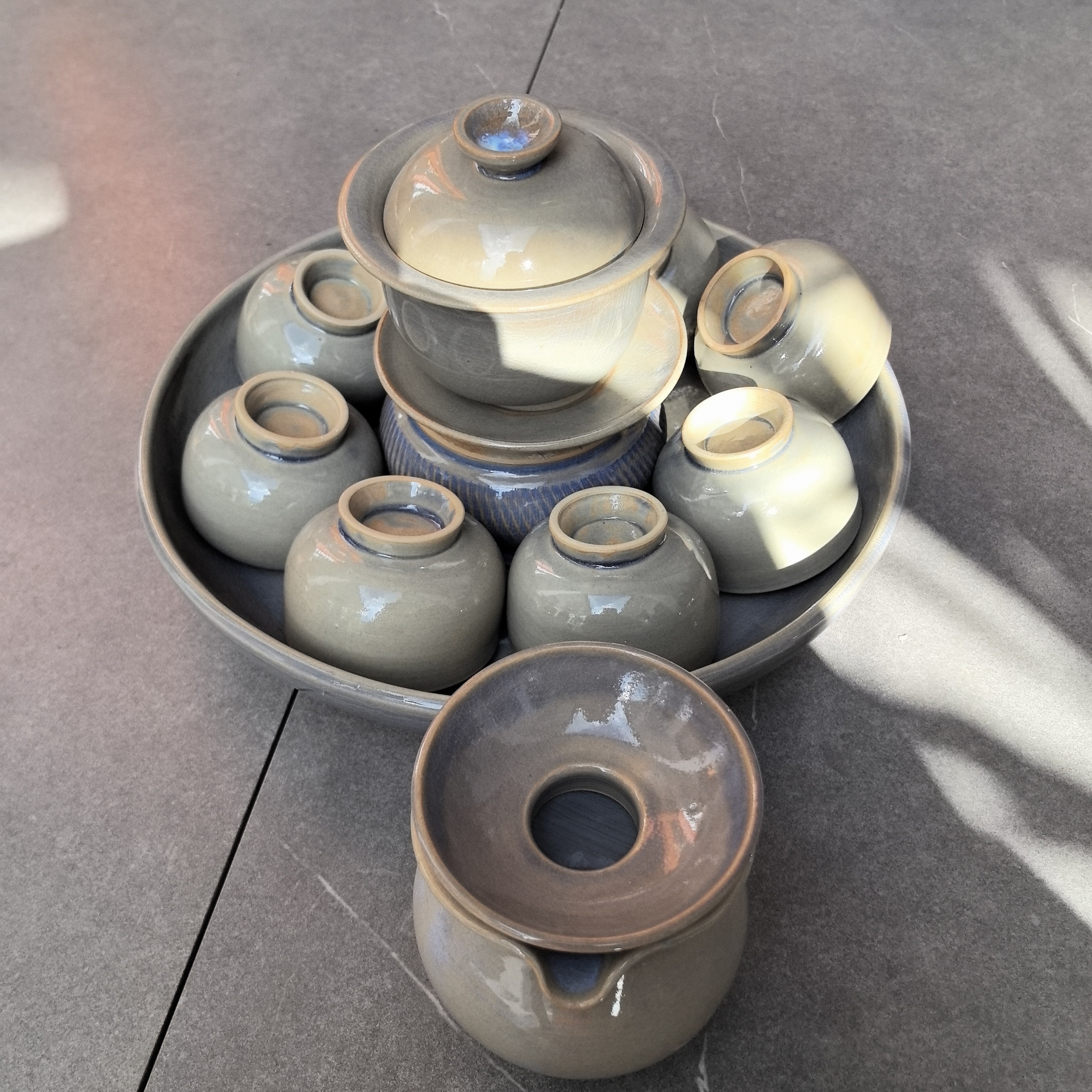 纯手工纯土陶，整套茶具