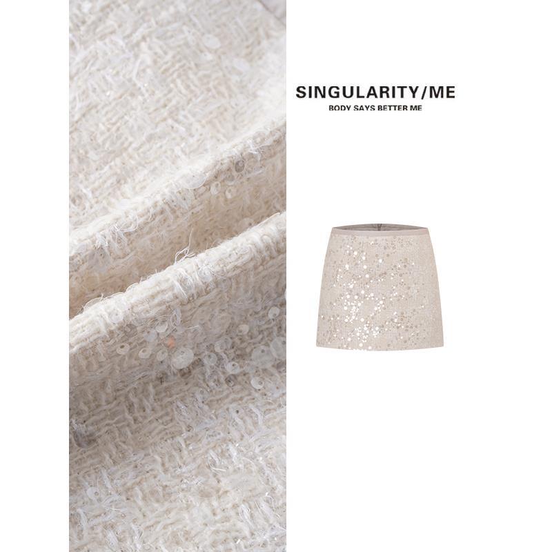 Singularity Me 12S 1266 【璀璨冬夜】小香风编织亮片短裙字版