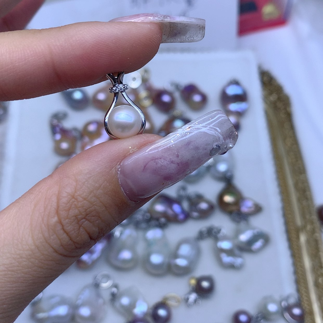 【闪购商品】淡水珍珠颈饰银S925镶嵌