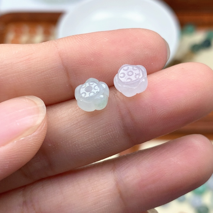 散珠翡翠翡翠莲花珠