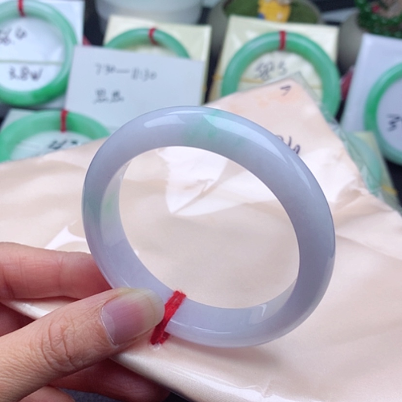 【闪购商品】翡翠手镯未镶嵌           正圈55春菜