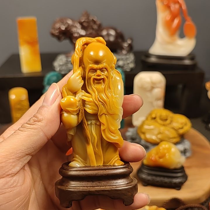 寿山石情***童摆件摆件摆件摆