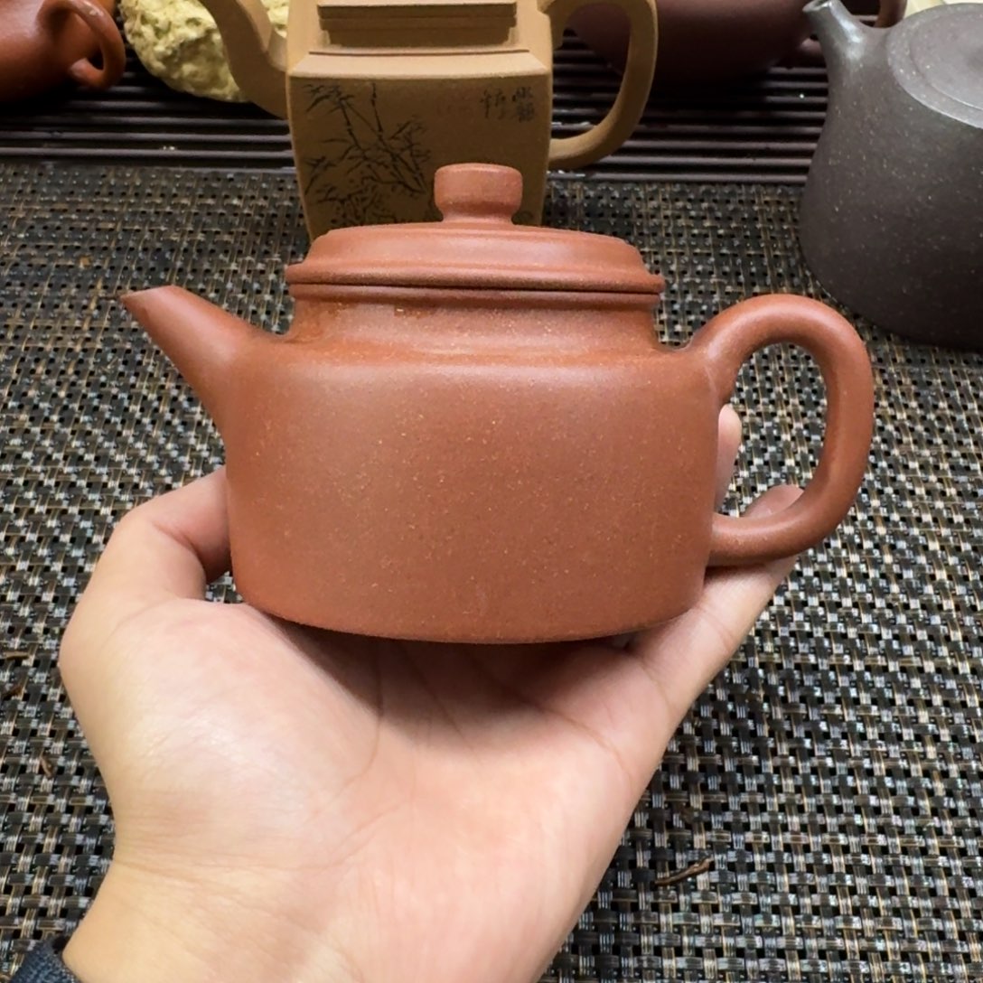茶壶紫砂红黄泥剑流德钟全手工285CC