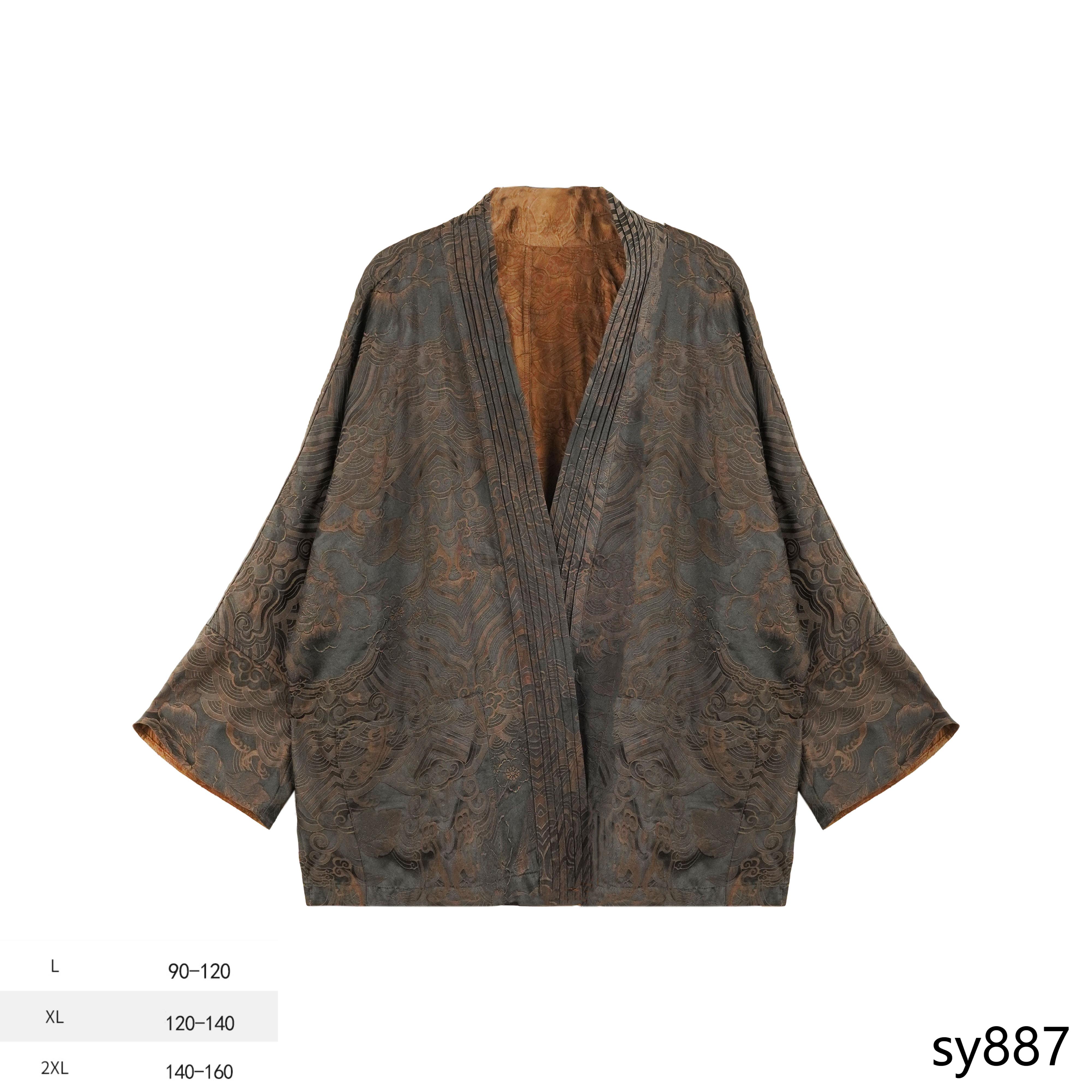 PP 2025 春夏新款时尚国风浪花锦牡丹中国风宽松外套sy887